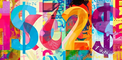 Painterly brushstroke colors and textures in different currencies