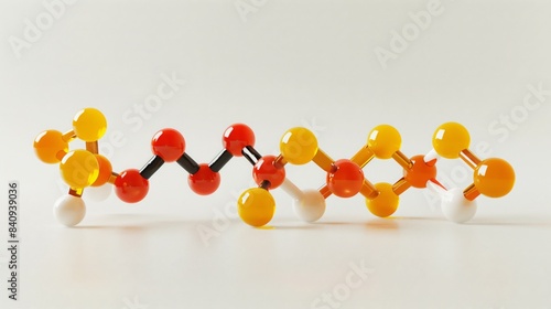 A close-up of a detailed model of a biodiesel molecule