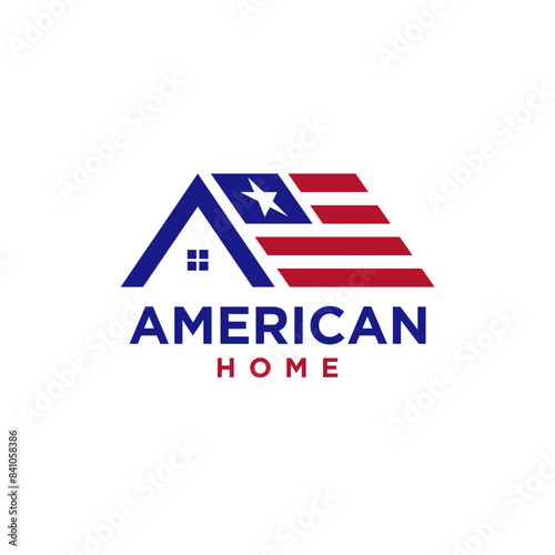 nationalist american home design vector logo