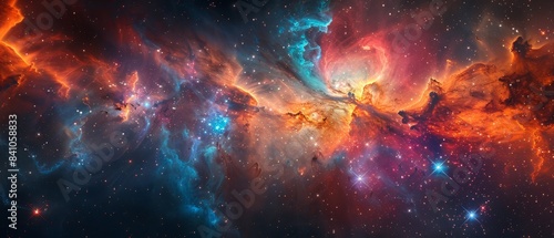 Close up, Celestial Dreams, an intricate composition of galaxies and nebulas, with colorful gases and bright stars, showcasing the beauty and wonder of the universe