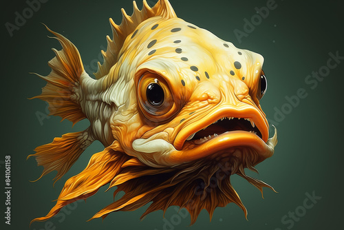 Enjoy a fun fish cartoon with a beautiful face that will entertain and bring a smile to any audience.