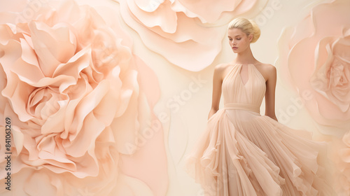 Soft Peach, Pale Pink, and Creamy Ivory: Delicate Blending
