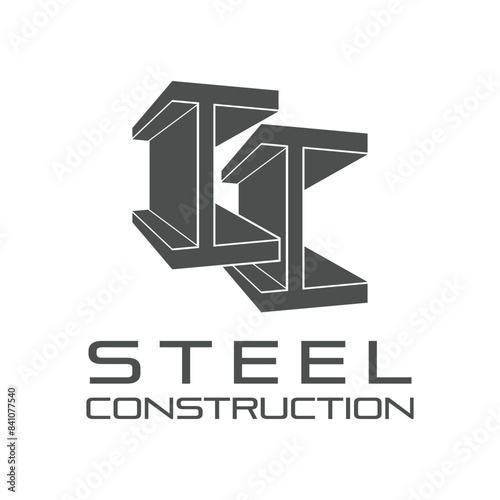 vector design logo for steel fabrication and erection construction company