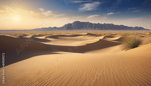 Gorgeous vista of a desert, with towe esrgan