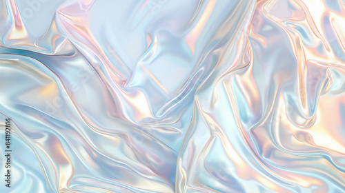 Abstract mother-of-pearl background with soft folds in pastel colors.