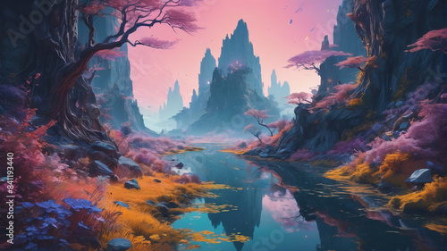 Ethereal Dreams: Wandering through the ethereal landscapes where dreams intertwine with reality, blurring the lines between imagination and existence, Generative AI