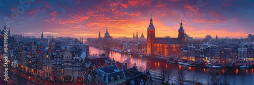 Amsterdam Skyline with Rijksmuseum