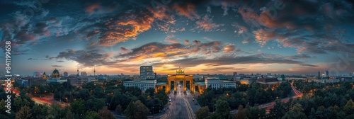 Berlin Skyline with Brandenburg Gate