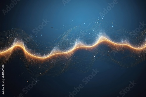 Abstract flowing wave lines equalizer, Data technology concept science fiction background