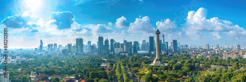 Jakarta Skyline with National Monument