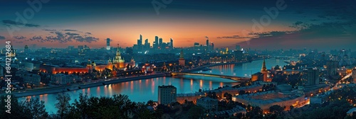 Moscow Skyline with Kremlin