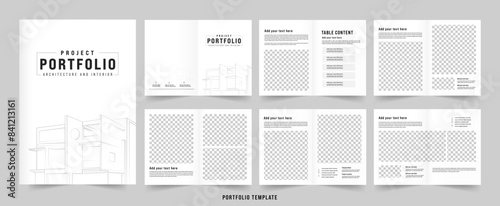 Architect Brochure, A4 size brochure design for interior portfolio template