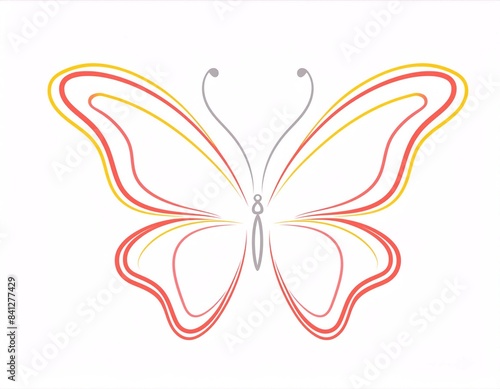 un dessin simple d'un papillon 