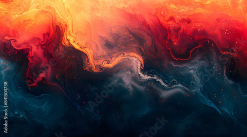 it looks like a painting of a sunset with smoke coming out of it