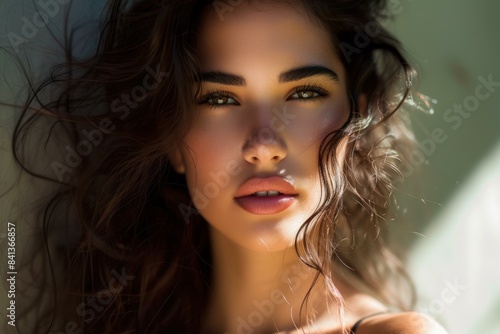 Captivating Beautiful Latin super model. Pretty girl posing. Generate ai
