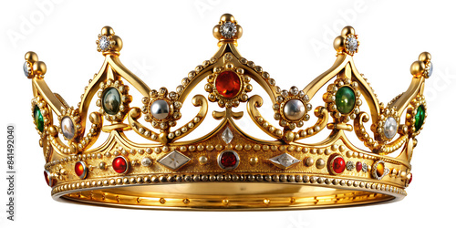  A crown isolated on white background PNG. AI GENERATED