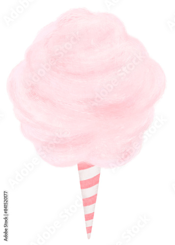 Pink cotton candy png sticker, transparent background