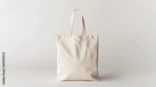 a minimal white tote bag mockup