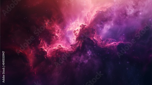 Nebular dust clouds float against a dark background.
