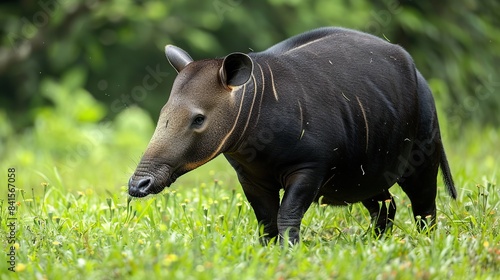 The Malayan tapir Tapirus indicus . Generative Ai