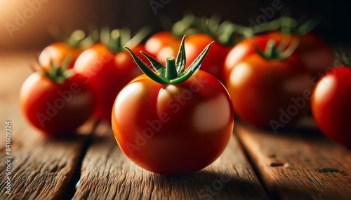 An image of Brad’s Atomic Grape Tomatoes on a wooden surface