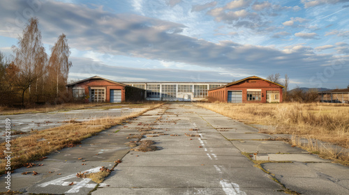 Abandoned building on a former military airbase in Bavaria