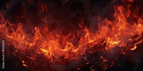 texture of fire flames on a black background