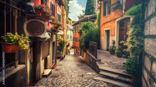 Stunning capture of a picturesque Italian coastal town, showcasing vibrant buildings and cozy streets