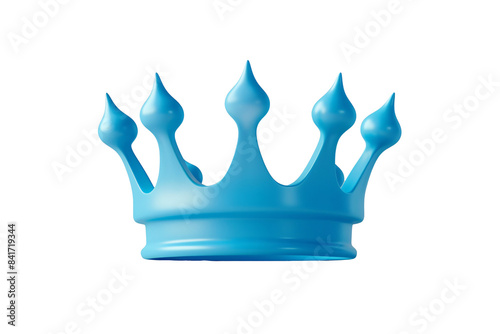 a blue crown with drops on it