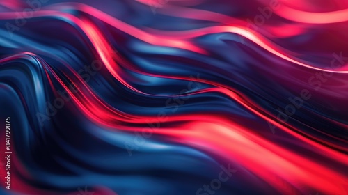 Red and blue waves of light undulate in a mesmerizing display. AIG535