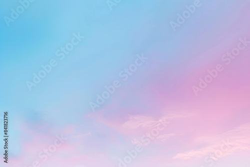 Soft pink and blue clouds blend in the sky, creating a dreamy, serene atmosphere. Perfect for a peaceful background, this image evokes tranquility and calm