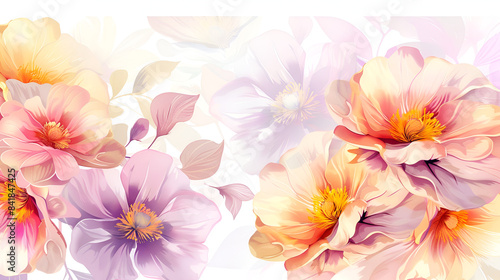 fondo con efecto acuarela floral tonso claros y tenues diseño de pintura cuadro decorativo o fondo para diseño