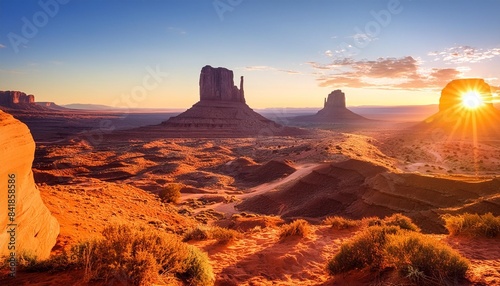 monument valley usa colorful desert sunrise