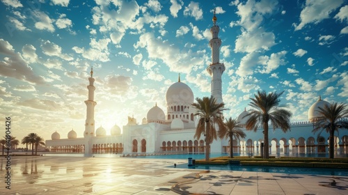 the sheikh zayed grand mosque in abu dhabi, united arab emirates