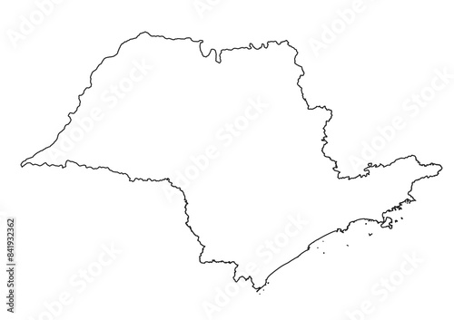 Mapa do Estado de São Paulo, Brasil
