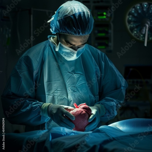 a surgeon in a hospital operating room