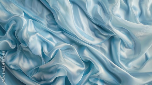 Pale blue fabric made of silk covering the entire backdrop