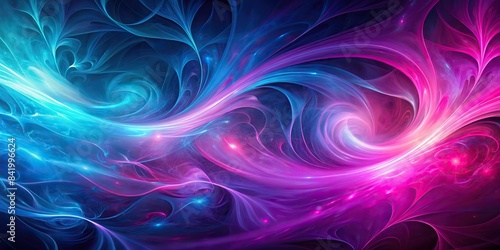 Electric fuchsia and deep cerulean swirls create a mesmerizing, abstract dreamscape with a vibrant, chaotic energy, abstract, dreamscape, electric fuchsia, deep cerulean, vibrant, chaotic