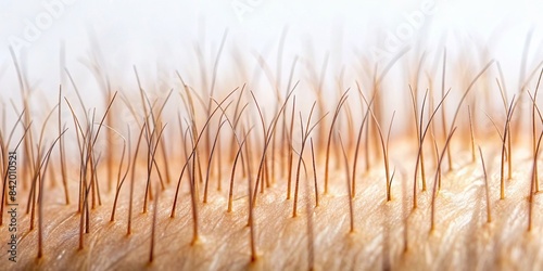 A cluster of pubic hair follicles, detached and isolated on a white background, pubic hair, hair follicle, hair loss, hair removal, depilation, epilation, waxing, laser hair removal, shaving