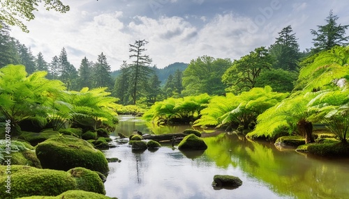 lush green leaves and foliage at the portland japanese gardens