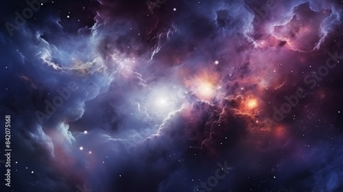 Vibrant galaxy nebula in cosmic space, stunning supernova astronomy background wallpaper