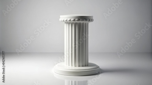 A white column with a white base