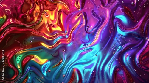 Vibrant abstract background with swirling colors and liquid texture, perfect for artistic design and modern projects.