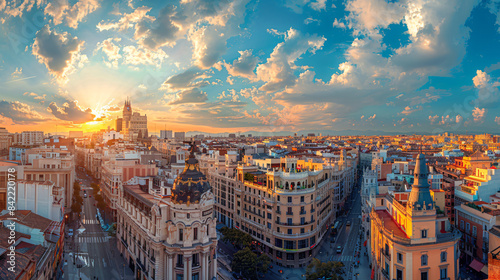 Panorama of the city of Valencia Spain