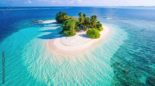 Escape to a tropical paradise, unwind on a deserted island with pristine beaches. Ai Generated