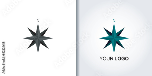 compass needle logo template