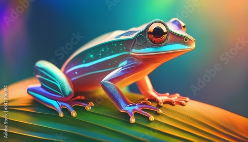 A colorful frog
