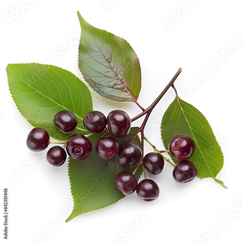 Chokecherry isolated on white background