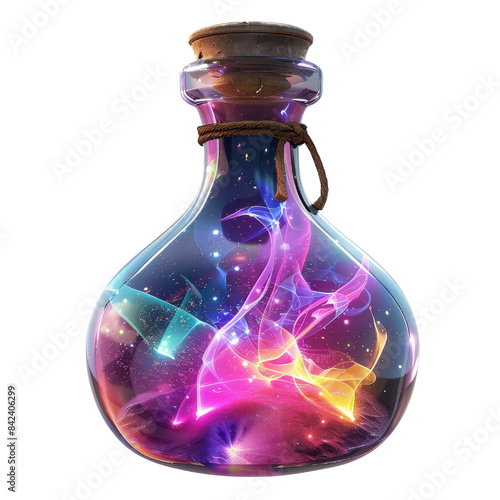 The image is an illustration of a magic potion