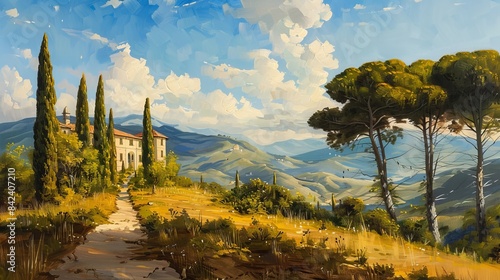 Classical Oil Painting: Scenic Light and Shadow